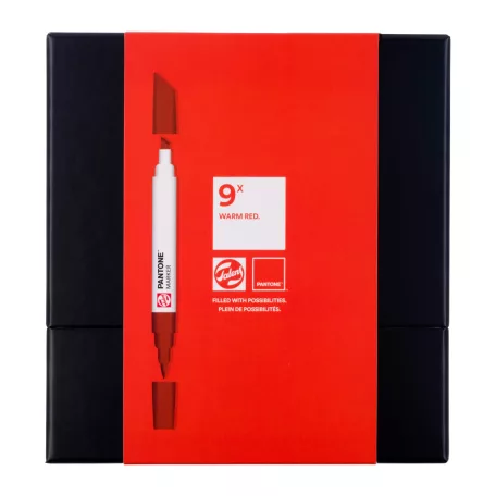 Talens Pantone ecsetfilc készlet Warm Red Marker Sets (9 db)