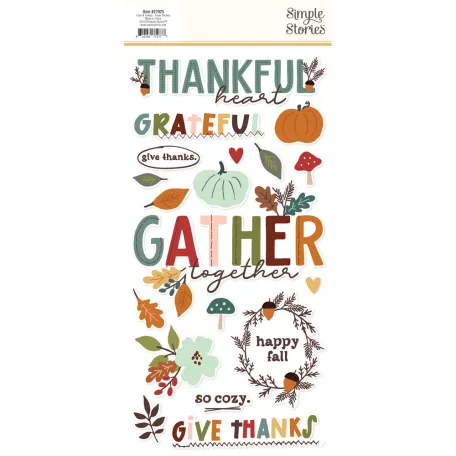 Simple Stories Cider & Donuts Matrica Foam Stickers 2 ív