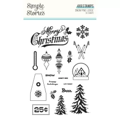   Simple Stories Snow Pine Lodge Szilikonbélyegző Clear Stamps 1 csomag