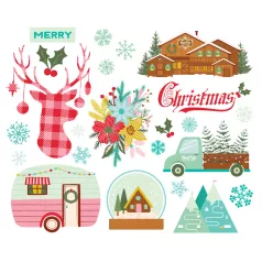   Simple Stories Snow Pine Lodge Kivágatok Big Bits & Pieces 1 csomag