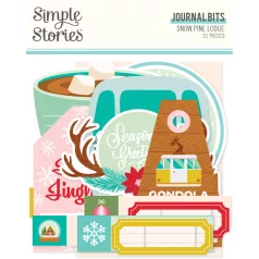   Simple Stories Snow Pine Lodge Kivágatok Journal Bits & Pieces 1 csomag