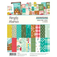   Simple Stories Snow Pine Lodge Papírkészlet Paper Pad 6"x8" 24 lap
