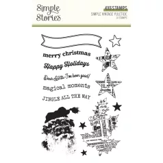   Simple Stories Simple Vintage Yuletide Szilikonbélyegző Clear Stamps 1 csomag