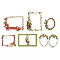   Simple Stories Simple Vintage Yuletide Chipboard Chipboard Frames 1 csomag