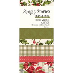   Simple Stories Simple Vintage Yuletide Dekorációs ragasztószalag Washi Tape 5 db
