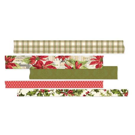 Simple Stories Simple Vintage Yuletide Dekorációs ragasztószalag Washi Tape 5 db