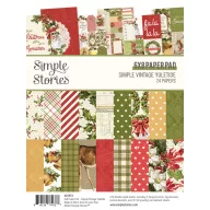   Simple Stories Simple Vintage Yuletide Papírkészlet Paper Pad 6"x8" 24 lap