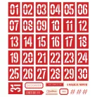 Simple Stories Simple Vintage Holly Jolly Kivágatok Number Bits & Pieces 1 csomag