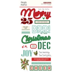   Simple Stories Simple Vintage Holly Jolly Matrica Foam Stickers 2 ív