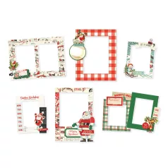   Simple Stories Simple Vintage Holly Jolly Chipboard Chipboard Frames 1 csomag