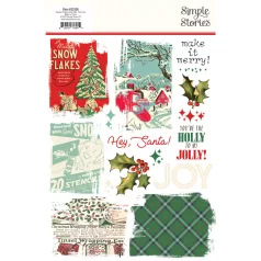   Simple Stories Simple Vintage Holly Jolly Matrica Rub-Ons 2 ív