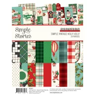   Simple Stories Simple Vintage Holly Jolly Papírkészlet Paper Pad 6"x8" 24 lap