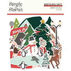   Simple Stories Santa's Village Kivágatok North Pole Bits & Pieces 1 csomag