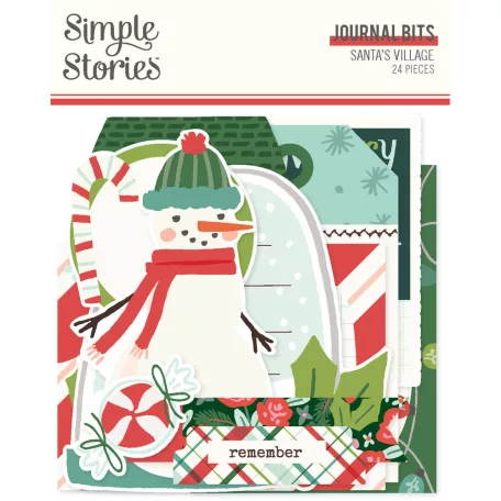 Simple Stories Santa's Village Kivágatok Journal Bits & Pieces 1 csomag