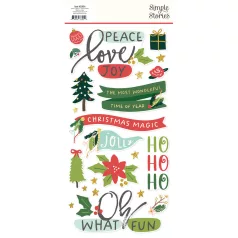   Simple Stories Santa's Village Matrica Foam Stickers 2 ív