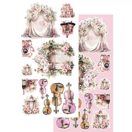 Alchemy of Art Kivágóív 6"x12" (15cm x 30 cm) Beautiful Memories Weddings Extras to Cut Set (1 csomag)