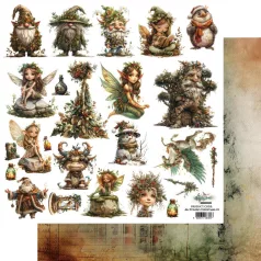   Alchemy of Art Kivágóív 12" (30 cm) Tales of Moss and Fern Christmas Art Alchemy Double-sided paper (1 ív)