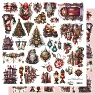   Alchemy of Art Kivágóív 12" (30 cm) Steampunk Time Christmas Art Alchemy Double-sided paper (1 ív)
