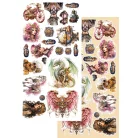 Alchemy of Art Kivágóív 6"x12" (15cm x 30 cm) Steampunk Time Extras to Cut Set (1 csomag)