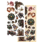 Alchemy of Art Kivágóív 6"x12" (15cm x 30 cm) Steampunk Time Extras to Cut Set (1 csomag)