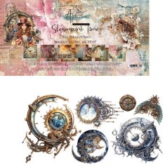   Alchemy of Art Papírkészlet 12" (30 cm) Steampunk Time Paper Collection Set (6 lap)