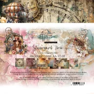   Alchemy of Art Papírkészlet 8" (20 cm) Steampunk Time Paper Collection Set (12 lap)