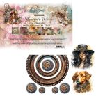 Alchemy of Art Papírkészlet 8" (20 cm) Steampunk Time Paper Collection Set (12 lap)