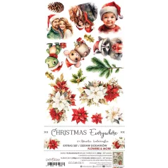   Craft O'Clock Kivágóív Christmas Everywhere Flowers & More Extras to Cut Set (18 ív)