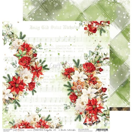 Craft O'Clock Scrapbook papírkészlet 12" (30 cm) Christmas Everywhere Paper Collection Set (6 ív)