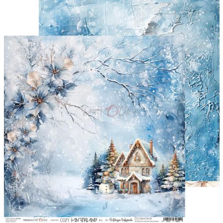 Craft O'Clock Scrapbook papírkészlet 12" (30 cm) Cozy Winterland Paper Collection Set (6 ív)