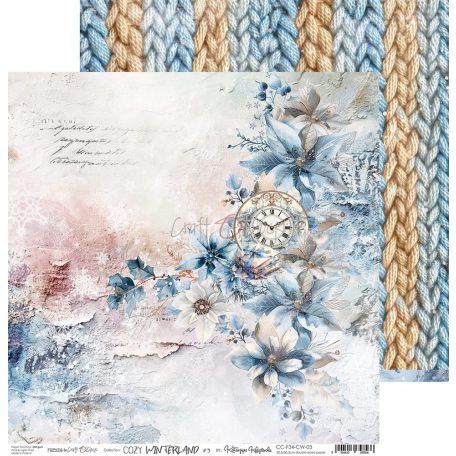 Craft O'Clock Scrapbook papírkészlet 12" (30 cm) Cozy Winterland Paper Collection Set (6 ív)