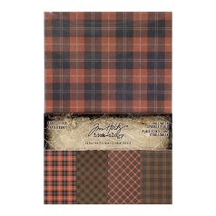   Tim Holtz Papírkészlet Kraft-stock Halloween Sparkle Plaid Idea-ology Tim Holtz Halloween (1 csomag)