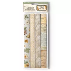   Stamperia Golden Harmony Textíl lapok 12" (30 cm)  Fabric  lap (1 csomag)