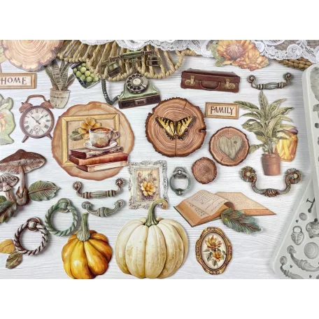 Stamperia Golden Harmony Szilikon öntőforma A5 Handles and locks Silicon Mould (1 db)