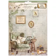   Stamperia Golden Harmony Rizspapír készlet A4  Rice Paper Selection (6 ív)