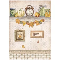   Stamperia Golden Harmony Rizspapír A4 Clock and pumpkins Rice Paper (1 ív)