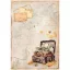 Stamperia Golden Harmony Rizspapír A4 Suitcase Rice Paper (1 ív)
