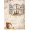 Stamperia Golden Harmony Rizspapír A4 Window Rice Paper (1 ív)