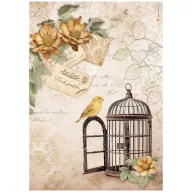   Stamperia Golden Harmony Rizspapír A4 Cage Rice Paper (1 ív)