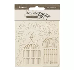   Stamperia Golden Harmony Chipboard 14x14 cm Cages Decorative Chips (1 ív)