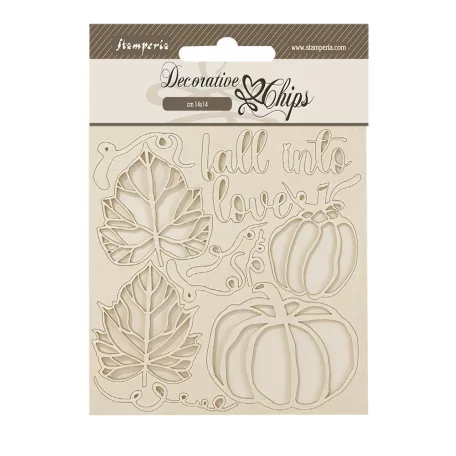 Stamperia Golden Harmony Chipboard 14x14 cm Pumpkins Decorative Chips (1 ív)