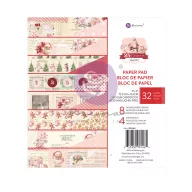   Prima Marketing 25 & Peppermint Scrapbook papírkészlet 6" (15 cm) Paper Pad (32 lap)