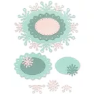 Sizzix Snowflake Labels Vágósablon  Thinlits Die Set  (1 csomag)