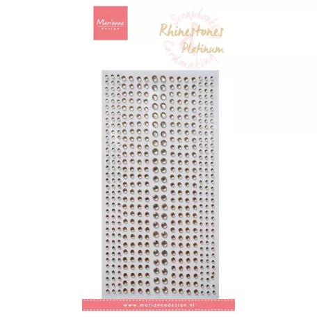 Marianne Design Rhinestones, Platinum Öntapadós strassz díszítőelem  Rhine Stones (1 csomag)