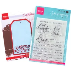   Marianne Design Gift of love Vágósablon és bélyegző készlet  Product Assorti (1 csomag)