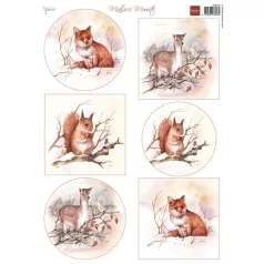   Marianne Design Mattie's Mooiste - Forest animals KivágóívA4 Cutting Sheet (1 ív)