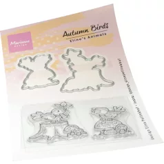   Marianne Design Eline's Animals - Autumn Birds Vágósablon bélyegzővel  Stamp & Dies (1 csomag)