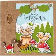   Marianne Design Eline's Animals - Autumn Birds Vágósablon bélyegzővel  Stamp & Dies (1 csomag)