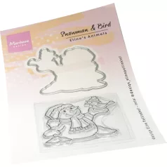   Marianne Design Eline's Animals - Snowman & Bird Vágósablon bélyegzővel  Stamp & Dies (1 csomag)