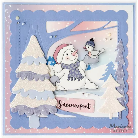 Marianne Design 2-Layer Snow - Hóesés Stencil  Craft Stencils (1 db)